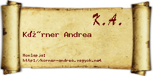 Körner Andrea névjegykártya